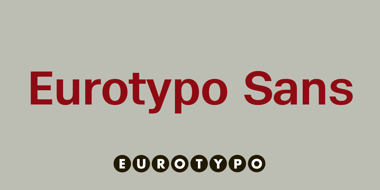 Ejemplo de fuente Eurotypo Sans Light Italic